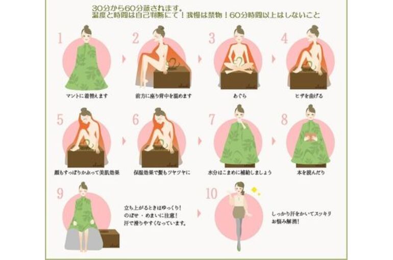 よもぎ蒸し　女性